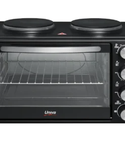 UNIVA 30L Mini oven with 2 plate Black