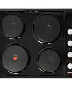 Univa 4 Plate Solid Hob Black U156B