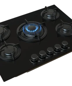 Univa 5 Burner Gas On Glass Hob Black UGH750G