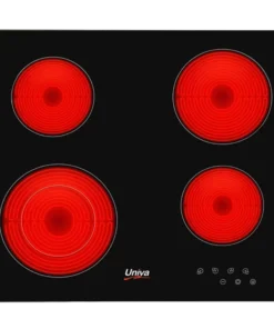Univa 600mm Ceran Hob with Touch Control Panel Black U156TCD