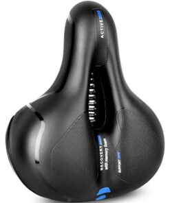 Universal Bicycle Saddle with Shock Absorbing Ball - Black-blue