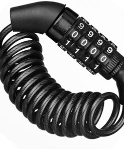 Universal Bicycle Wheel Waterproof Motorcycle Helmet Lock Black Combination