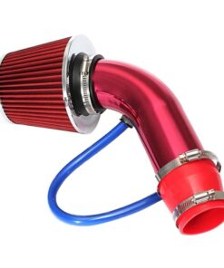 Universal High Performance Cold Air Intake Cone Filter Kit 76mm Diameter - Red