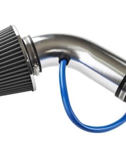 Universal High Performance Cold Air Intake Cone Filter Kit 76mm Diameter - Silver