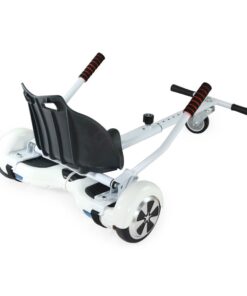 Universal Hoverboard Kart for 6.5 - 8.5 - 10.5 Inches. One Size Fits All - White