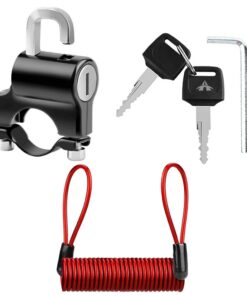 Universal Motorcycle Helmet Security Lock with Red Reminder Rope