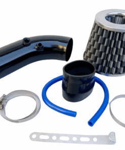 Universal Power Intake Pipe with Double intake & High Flow Air Filter - Black, Grey