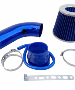 Universal Single intake Power pipe & Cone Filter with Silicone boot - Blue