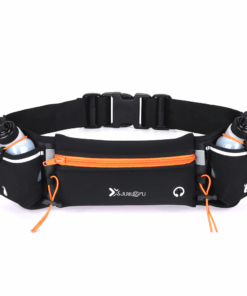 Upgraded Running Belt with 2 Water Bottles - Waist pack - Orange