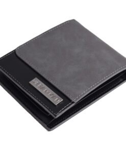 Urban Man Quinn Double Layer PU Wallet - Black & Grey