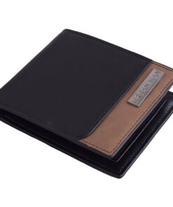 Urban Man Quinn Double Layer PU Wallet - Black & Tan