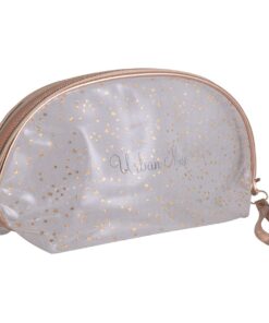 Urban Muse Halfmoon Jelly Cosmetic Bag - White & Rosegold