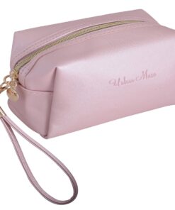 Urban Muse Shimmer Cosmetic Bag - Light Pink & Gold