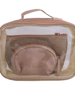 Urban Muse Travel 3-Piece Vanity Bag Set - Rosegold