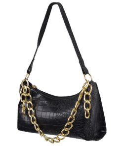 Urban Muse Vamp Shoulder Bag [Black & Gold]