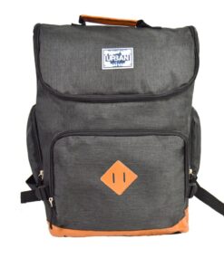 Urban Trendy Backpack with Laptop Sleeve with Hook & Loop - Black