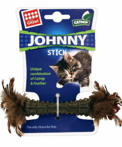 UrbanPets - Feathers and Catnip Catch and Scratch Johnny Stick For Cats