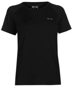 USA Pro Ladies Fitness T Shirt  - Black [Parallel Import] - S