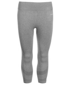 USA Pro Ladies Seamless Capri Leggings  - Charcoal [Parallel Import] - L