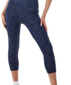 USA Pro Women - High Rise Capri Cropped Leggings - Navy Geo Gloss (Parallel Import) - XS