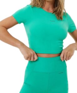 USA Pro Women - Short Sleeve Crop T Shirt - Jade Green (Parallel Import) - L
