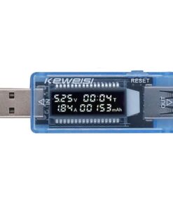 USB Charging Port Voltage and Current Testing Meter with 2 Line Display