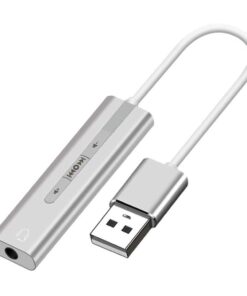 USB External Sound Card 3.5mm Audio Interface Microphone Headphone Adapter