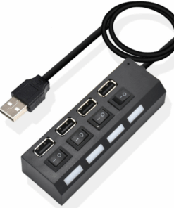 USB Hub 4 Ports - 4-Port USB 2.0 Hub Individual Switch Hub
