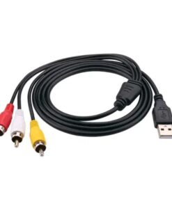 USB Male to 3 RCA Male Jack Splitter Audio Video Cable -CAC179