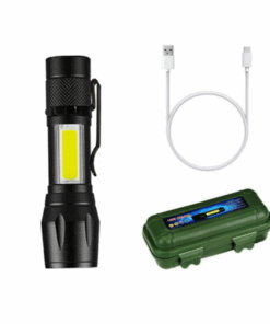USB Rechargable Mini Torch with Zoom Function