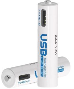 USB Rechargeable Batteries x 4 - AAA - 900 mWh