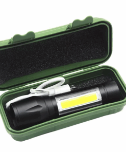 USB Rechargeable Pocket LED Camping Flashlight With Side Light