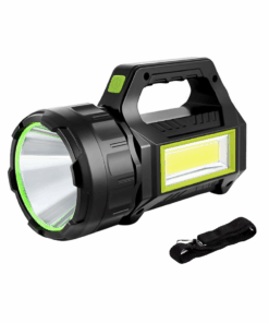 USB Rechargeable Spotlight with Solar Panel & Super Bright for Loadshedding