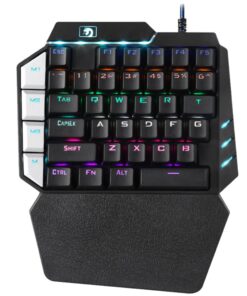 USB Wired 38 Keys Single One Hand Mechanical Gaming Keyboard