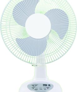 U/Tec Monsoon Ac/Dc 2-Speed Oscillating Fan W/Built-in Led Emerg Light