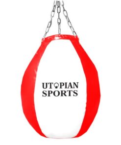 Utopian Sports Heavy Duty Maize Punch Bag - Red & White 35kg