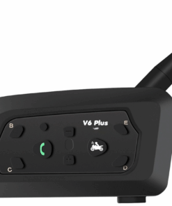 V6 Plus Motorcycle Helmet Intercom BT Headset 2 In 1 Microphone