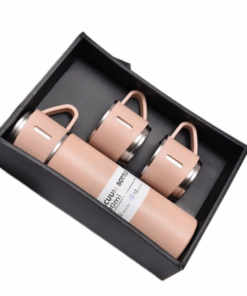 Vacuum Flask Hot/Cold Water Stainless Steel Double Wall Thermos Flask - 3 product - Pink