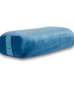 Velvet Bolster Yoga Cushion - Blue