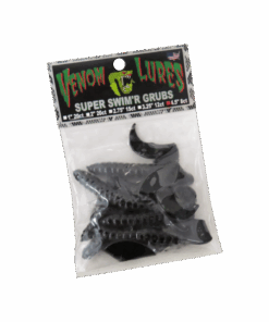 Venom Lures- Super Swimmer Grub 4.5'' (8oc) - Black