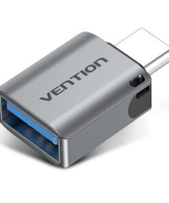 Vention USB-C Male to USB 3.0 Female OTG Adapter Gray Aluminum Alloy Type