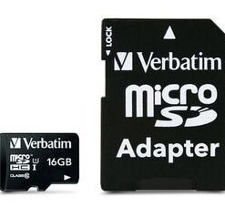 Verbatim 16GB Premium 300x Micro SD Card with Adaptor Up to 45MB/sec