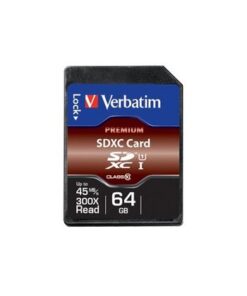 Verbatim 64GB Premium 300x SDXC CardÂ Up to 45MB/sec