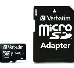 Verbatim 64GB Pro 600x Micro SD Card with Adaptor