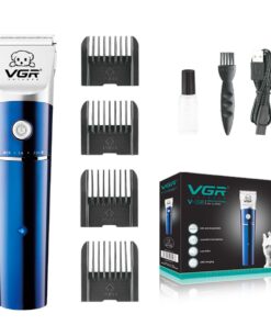 VGR Pet Hair Trimmer Clipper: 4-Comb Set with Ceramic Blade