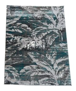 Vibrant Blue & Grey Floral Turkish Carpet/Rug - 170 x 120 cm