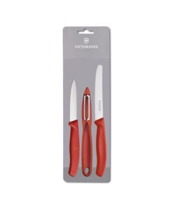 Victorinox Paring Knife Set Zest 3Pce Red