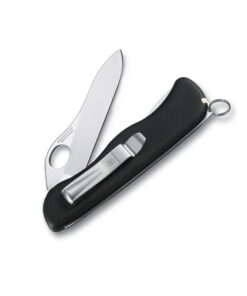 Victorinox Sentinel Clip One Hand w/Liner Lock Blade Plain Black 111mm