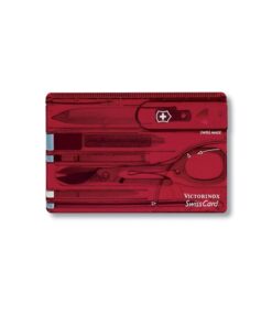 Victorinox Swisscard Transparent 82mm - Transparent Red