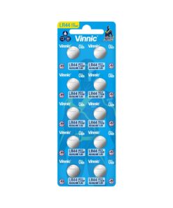 Vinnic Alkaline Button Cell Battery LR44 AG13 / L1154F (1.5V) - Pack of 10